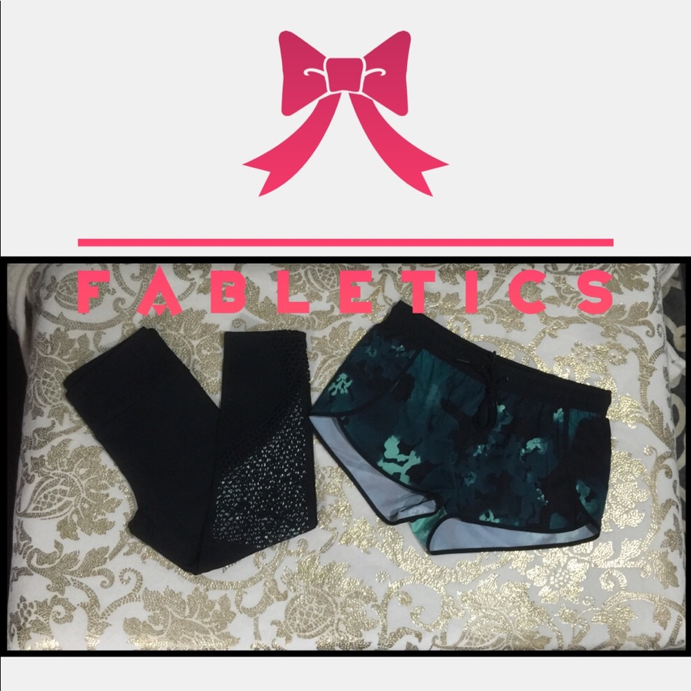 🆕(2)Fabletics Bundle Yoga Legging Running Shorts